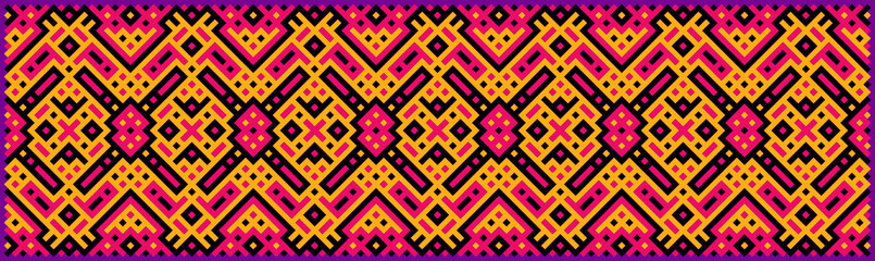 Multicolor truchet tiling connections illustration