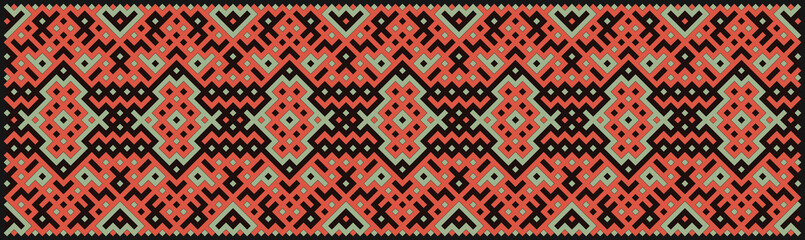 Multicolor truchet tiling connections illustration