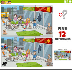 differences educational game with situation in the city