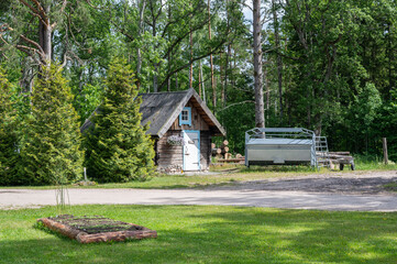 wooden cabin in saafremaa, estonia