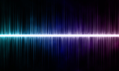 Digital sound wave blue with purple on a black background. High-quality illustration