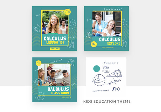 Education Banners Math Calculus Theme
