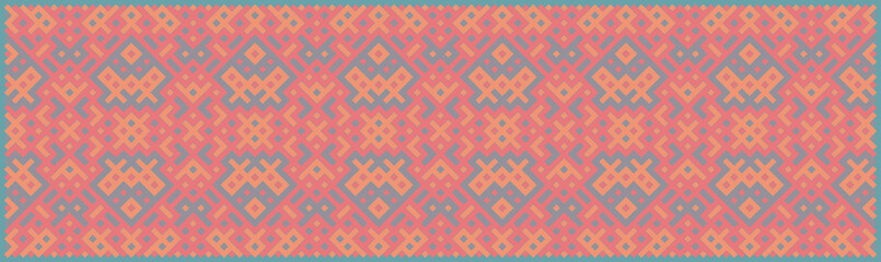 Fototapeta premium Multicolor truchet tiling connections illustration
