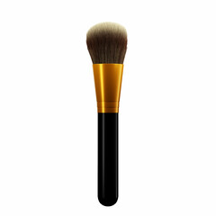 Realistic makeup brush. Isolated on a white background. 3D render. Product presentation. 3D realism. Mock up. Decorative cosmetics.