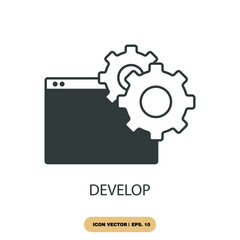 develop icons  symbol vector elements for infographic web