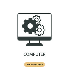 computer icons  symbol vector elements for infographic web