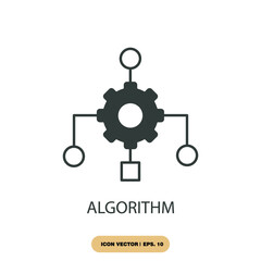 algorithm icons  symbol vector elements for infographic web