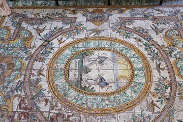 Fototapeta na wymiar Forio - Pavimento settecentesco nella Chiesa di Santa Maria Visitapoveri