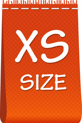Clothing size labels clipart design illustration