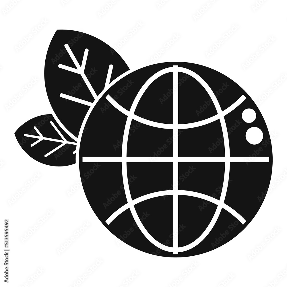 Poster global energy icon simple vector. save planet