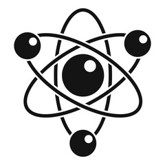 Atom energy icon simple vector. Clean eco