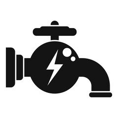 Water tap energy icon simple vector. Clean power