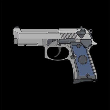 recommend clip art: Firearms vector style, Shooting gun, Weapon illustration, Vector Line, Gun illustration, Modern Gun, Military concept, Pistol for training
                    
