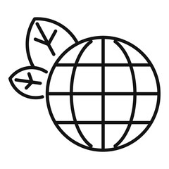Global energy icon outline vector. Save planet