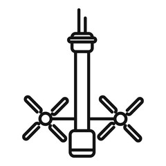 Wind power equipment icon outline vector. Energy nature