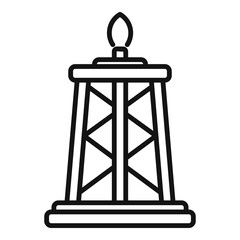 Eco petrol tower icon outline vector. Environmental clean
