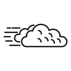 Wind cloud energy icon outline vector. Save plant