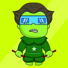 Vector illustration of cute baby,
Kids wearing colorful costumes.
