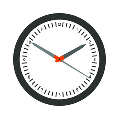 Wall Clock Illustration, round wall clock icon vector illustration

