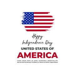 Happy U.S. of America Independence Day, American independence day, designs for posters, backgrounds, cards, banners, stickers, etc