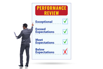 Employee annual performance review concept