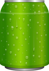 Realistic matal soda can clipart design illustration