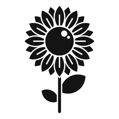 Sunflower icon simple vector. Eco farm