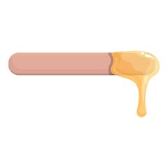 Wax therapy stick icon cartoon vector. Aroma candle. Home decoration