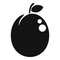 Pear fruit icon simple vector. Eco farm