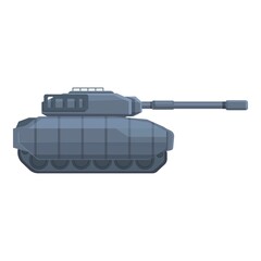 Fototapeta premium Armor battle tank icon cartoon vector. Military war. Vehicle gun