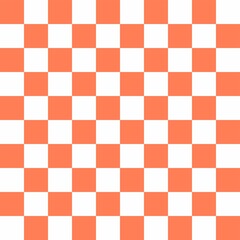 Fototapeta premium orange checkered seamless geometric pattern, square template,white backdrop,vector,illustration.