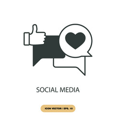 social media icons  symbol vector elements for infographic web