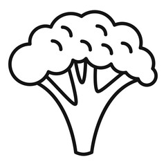 Eco broccoli icon outline vector. Farm agriculture