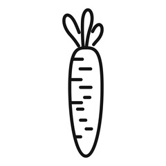 Eco carrot icon outline vector. Organic farming