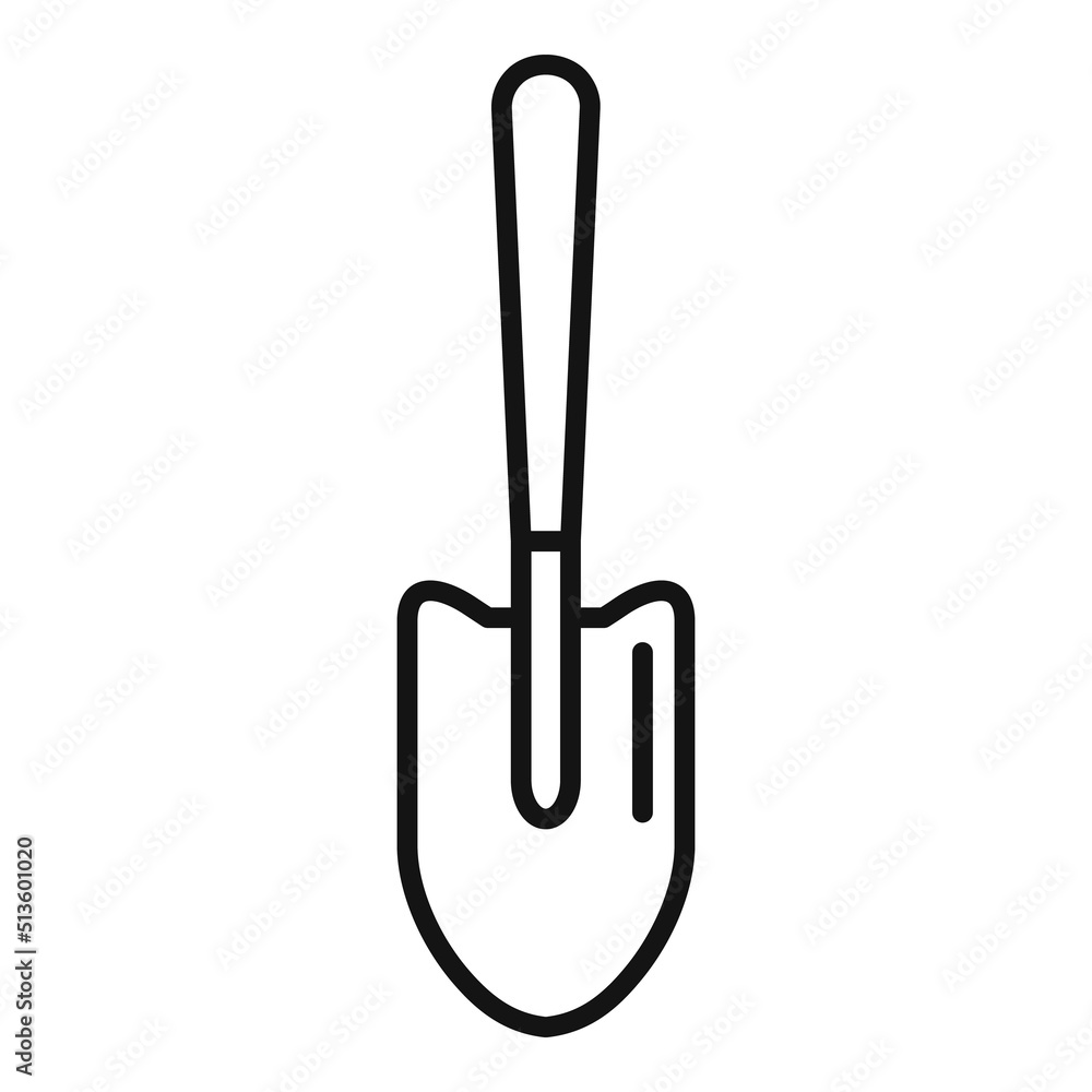 Wall mural Handle shovel icon outline vector. Organic garden