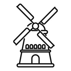 Farm mill icon outline vector. Eco agriculture