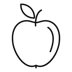 Eco apple icon outline vector. Farm organic