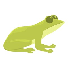 Lake frog icon cartoon vector. Cute animal. Smile jump