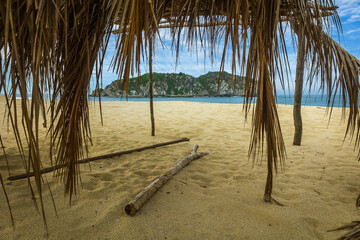 Huatulco bays - Cacaluta beach. Secret beach in Mexico only acessible by a trail in the jungle