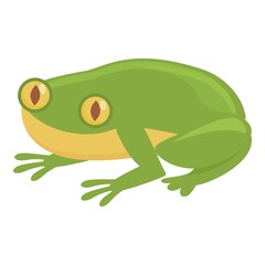 Yellow frog icon cartoon vector. Cute animal. Character evolution
