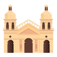 Catholic church icon cartoon vector. Argentina travel. National map