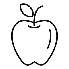 Apple food icon outline vector. Diet food