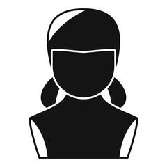 Hair wig icon simple vector. Head style