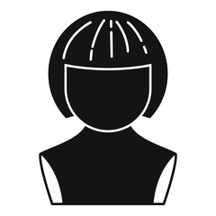 Fashion wig icon simple vector. Hair style