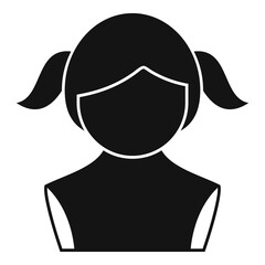 Young wig icon simple vector. Hairstyle short