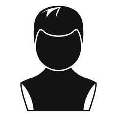 Hat wig icon simple vector. Hair style