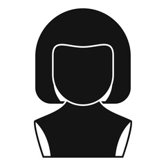 Model wig icon simple vector. Head style