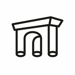 Optical illusion of an architectural element