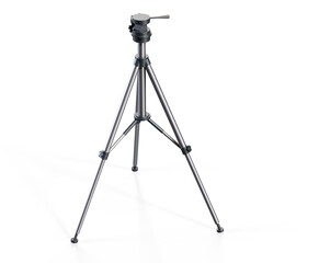 Black camera tripod 3d render