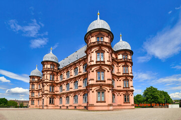 Fototapeta na wymiar Renaissance castle called 'Schloss Gottesaue' in Karlsruhe city in Germany. 